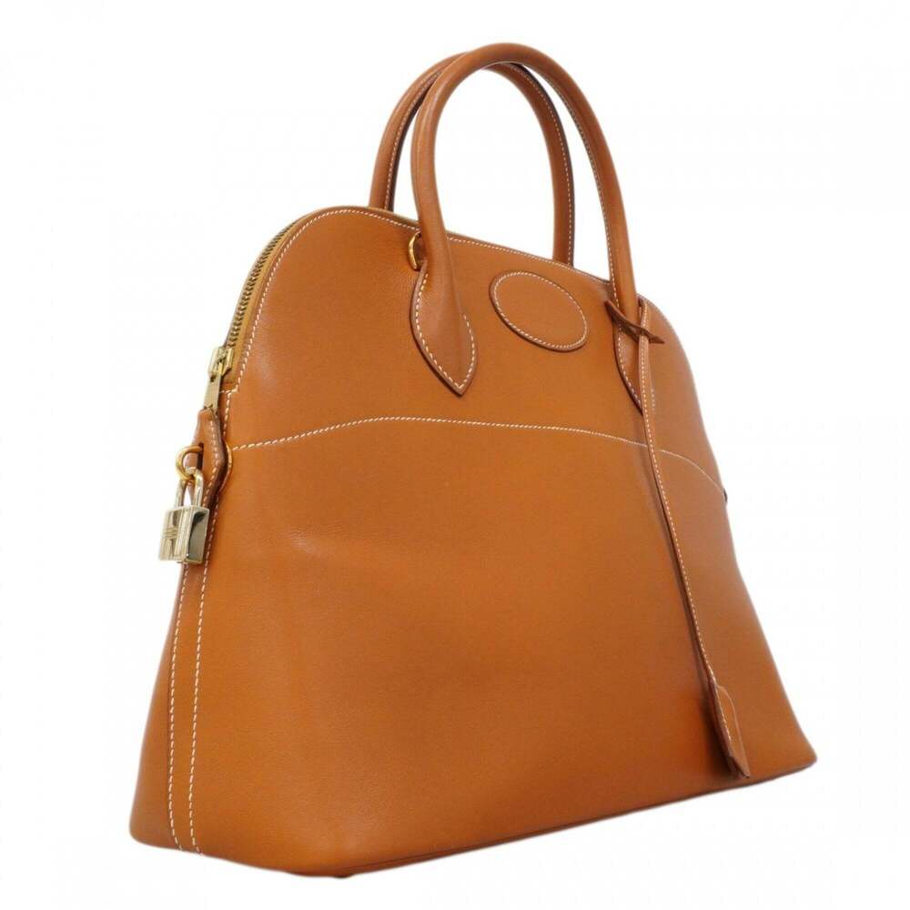 Hermes Bolide 35 Handbag, Veau Gulliver Leather, Gold, ○W Stamp, 2-way bag fo... - Picture 2 of 14
